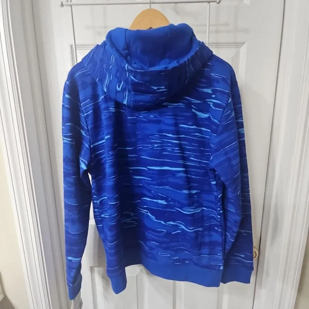 Adidas Regular Fit Liquid Camo Blue Hoodie XL